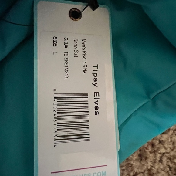 Tipsy Elves Ski Suit Mens Large Rise ‘n Ride Retro Snow Suit Brand Missing Belt - Picture 13 of 13